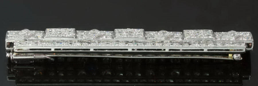 Platinum Art Deco diamond brooch by Maison Wolfers (image 5 of 7)